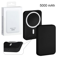 Беспроводное зарядное устройство Magsafe магнитное 5W 5000mAh черный (no logo)