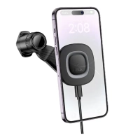 Автодержатель с беспроводной зарядкой HW30 HOCO черный