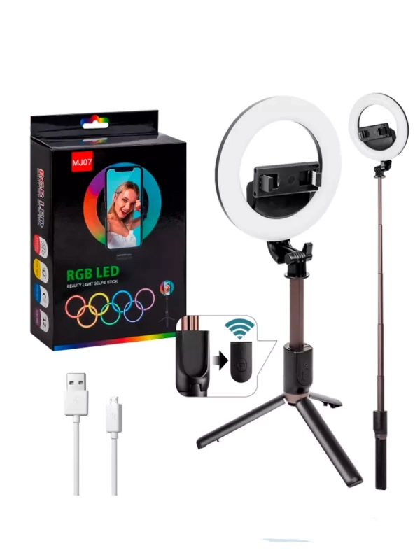 Селфи кольцо-трипод с пультом MJ07 RGB Селфи кольцо-трипод с пультом MJ07 RGB