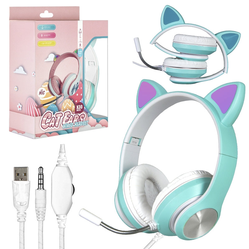 Наушники игровые X30 зеленые Наушники игровые X30 зеленые