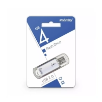 USB накопитель 4 GB Smart Buy V-Cut Silver