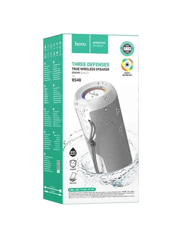 Портативная акустика BS48 Bluetooth HOCO серая Портативная акустика BS48 Bluetooth HOCO серая