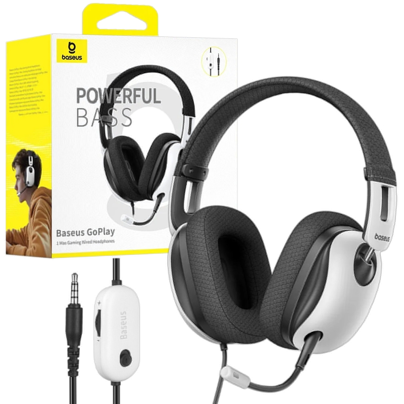 Проводные игровые наушники Baseus GoPlay 1 Max Moon White A00181002213-00 (Jack 3.5) Проводные игровые наушники Baseus GoPlay 1 Max Moon White A00181002213-00 (Jack 3.5)