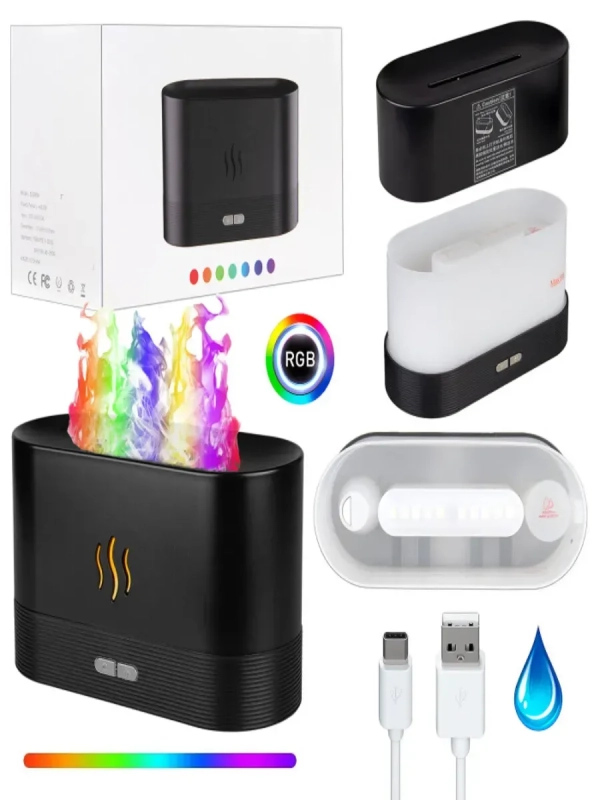 Увлажнитель воздуха с подсветкой Ароматерапевтический DQ701A черный Увлажнитель воздуха с подсветкой Ароматерапевтический DQ701A черный