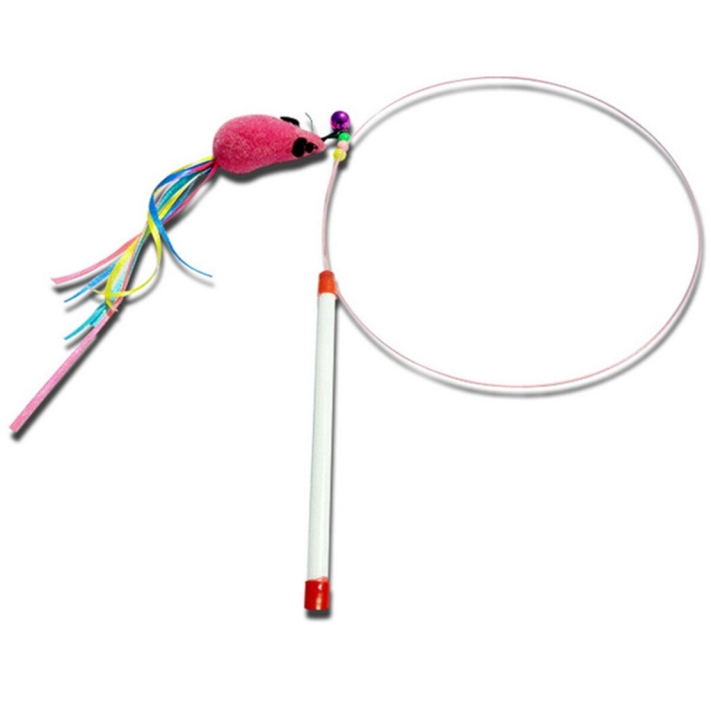 Удочка дразнилка для кошек (металлическая) с мышкой Удочка дразнилка для кошек (металлическая) с мышкой