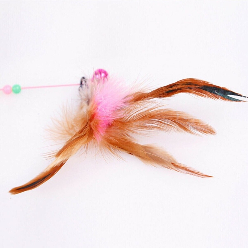 Удочка дразнилка для кошек (металлическая) с перьями Удочка дразнилка для кошек (металлическая) с перьями