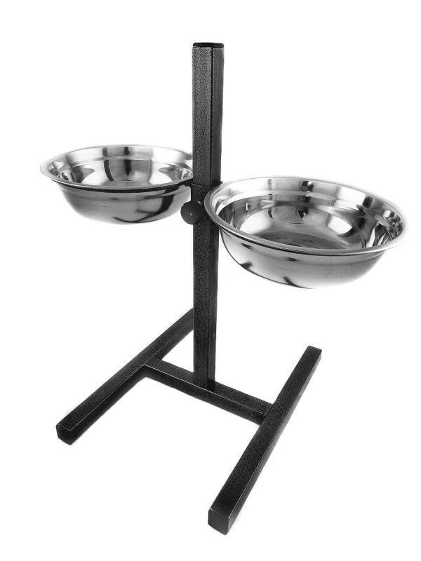 Миски полукруглые металлические для животных на подставке 2х0,35 л Миски полукруглые металлические для животных на подставке 2х0,35 л