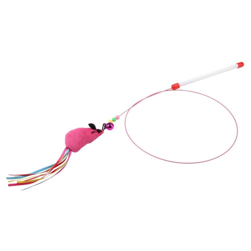 Удочка дразнилка для кошек (металлическая) с мышкой Удочка дразнилка для кошек (металлическая) с мышкой