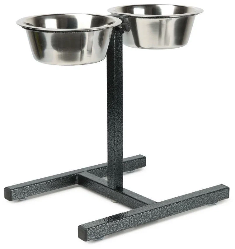 Миски конусные металлические для животных на подставке 2х0,5 л Миски конусные металлические для животных на подставке 2х0,5 л