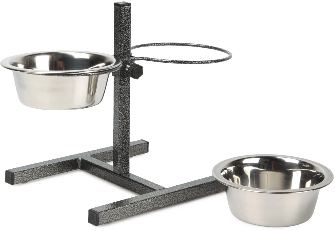 Миски конусные металлические для животных на подставке 2х2,3 л Миски конусные металлические для животных на подставке 2х2,3 л