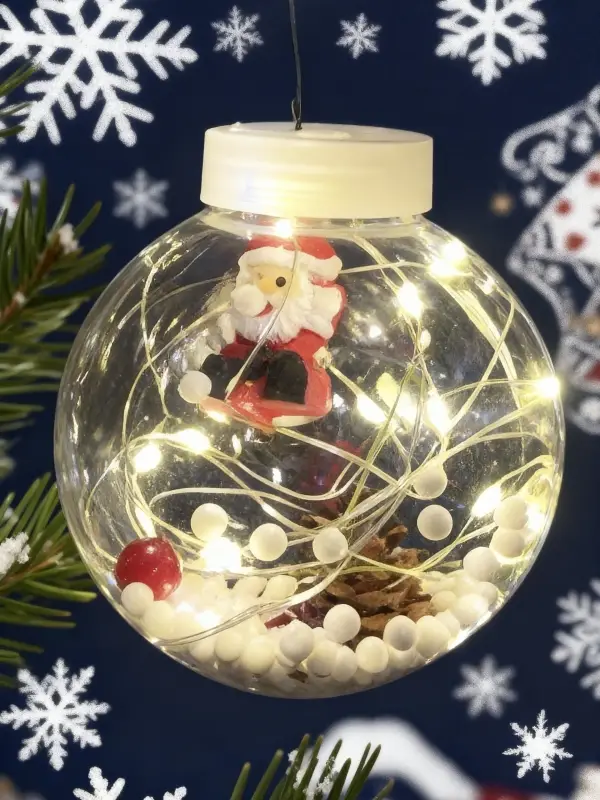 Новогодняя гирлянда с шариками  Новогодняя гирлянда с шариками "Дед Мороз"