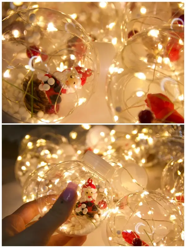 Новогодняя гирлянда с шариками  Новогодняя гирлянда с шариками "Дед Мороз"