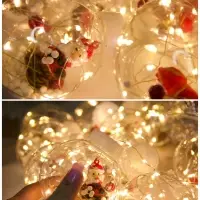 Новогодняя гирлянда с шариками "Дед Мороз"