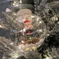 Новогодняя гирлянда с шариками "Дед Мороз"