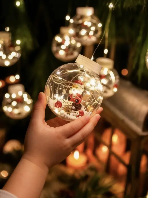 Новогодняя гирлянда с шариками  Новогодняя гирлянда с шариками "Дед Мороз"