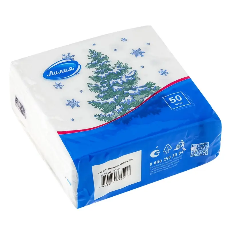 Новогодние салфетки  Новогодние салфетки "Зимняя красавица"