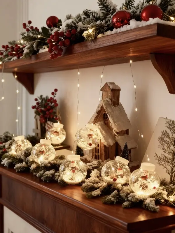 Новогодняя гирлянда с шариками  Новогодняя гирлянда с шариками "Дед Мороз"