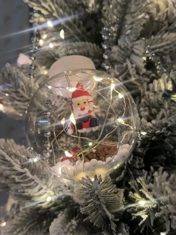 Новогодняя гирлянда с шариками  Новогодняя гирлянда с шариками "Дед Мороз"