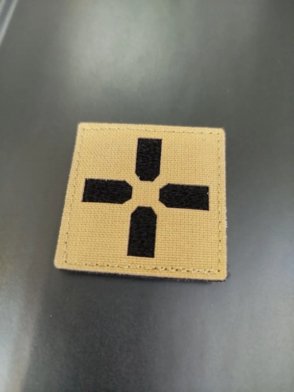 Шеврон на липучке военный Крест 45х45 мм, патч, нашивка
