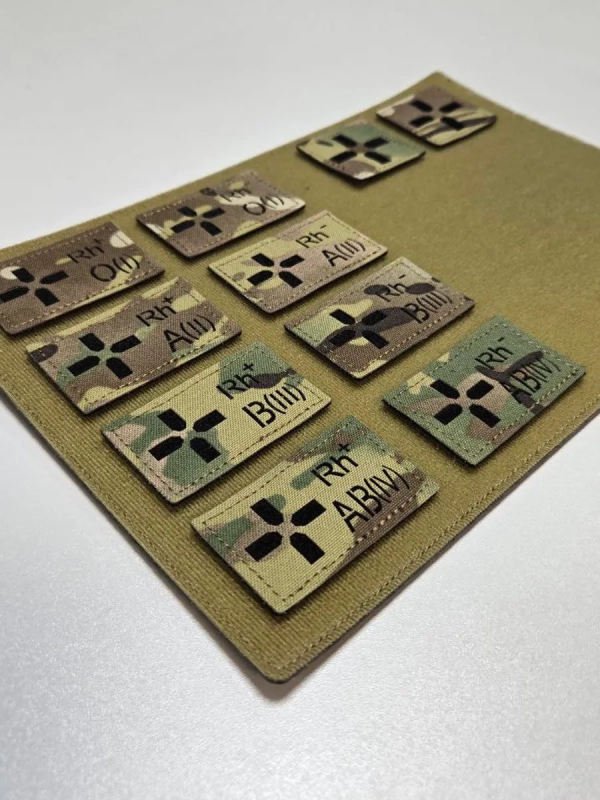 Шеврон на липучке Группа крови 2 положительная II +