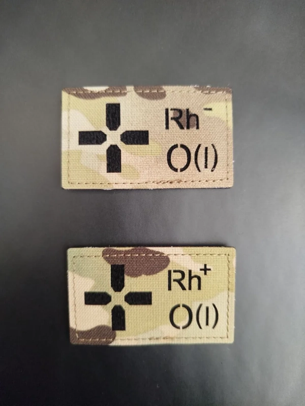 Шеврон на липучке Группа крови 3 положительная III+мультикам