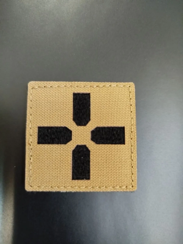Шеврон на липучке военный Крест 45х45 мм, патч, нашивка