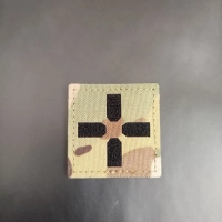 Шеврон на липучке военный Крест 45х45 мм, патч, нашивка