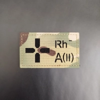 Шеврон на липучке Группа крови 2 отрицательная II -