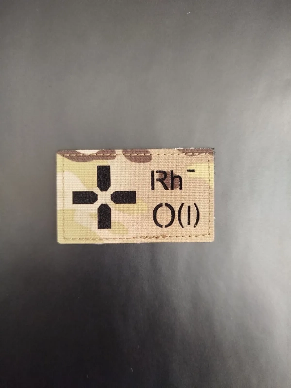 Шеврон на липучке Группа крови 1 отрицательная I -