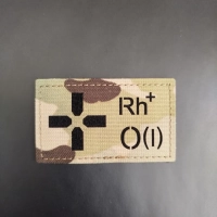 Шеврон на липучке Группа крови 3 положительная III+мультикам