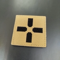 Шеврон на липучке военный Крест 45х45 мм, патч, нашивка