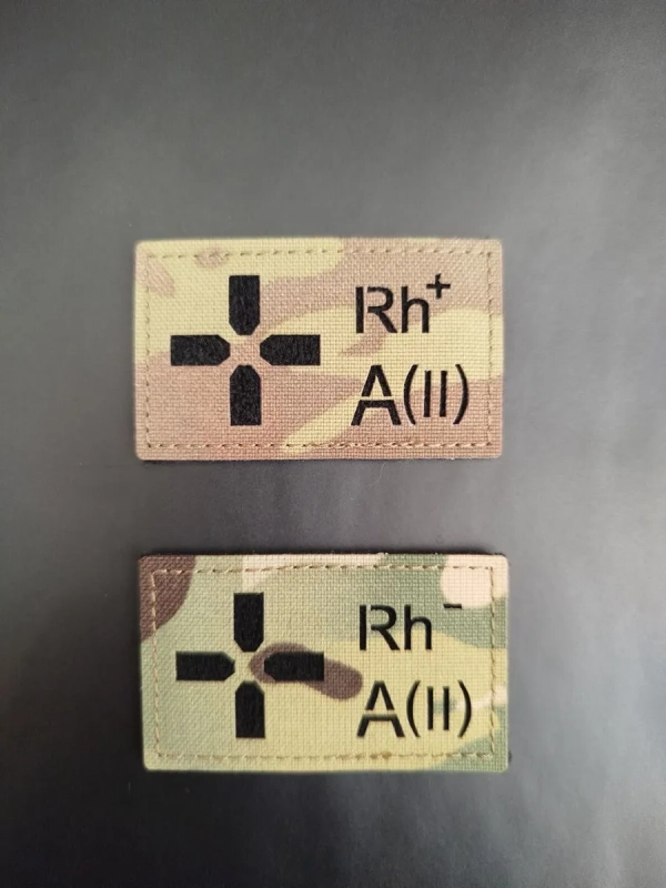 Шеврон на липучке Группа крови 2 отрицательная II -
