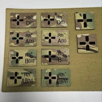 Шеврон на липучке Группа крови 4 отрицательная IV- мультикам