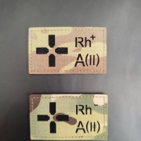 Шеврон на липучке Группа крови 2 отрицательная II -