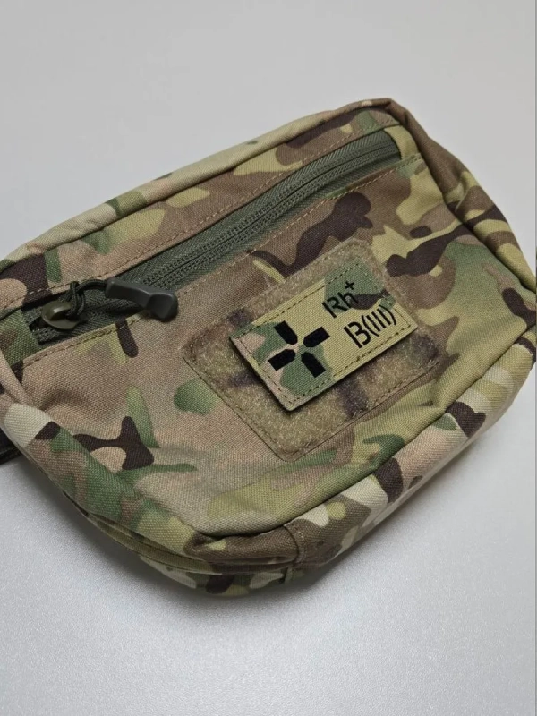 Шеврон на липучке Группа крови 1 отрицательная I -