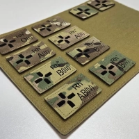 Шеврон на липучке Группа крови 2 положительная II +