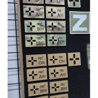 Шеврон на липучке Группа крови 3 отрицательная III - койот