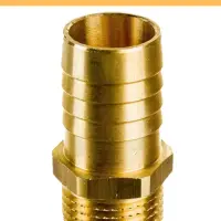 Штуцер для шланга 1.2 елочка 20 мм с наружной резьбой латунь