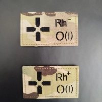 Шеврон на липучке Группа крови 2 положительная II +