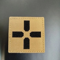 Шеврон на липучке военный Крест 45х45 мм, патч, нашивка