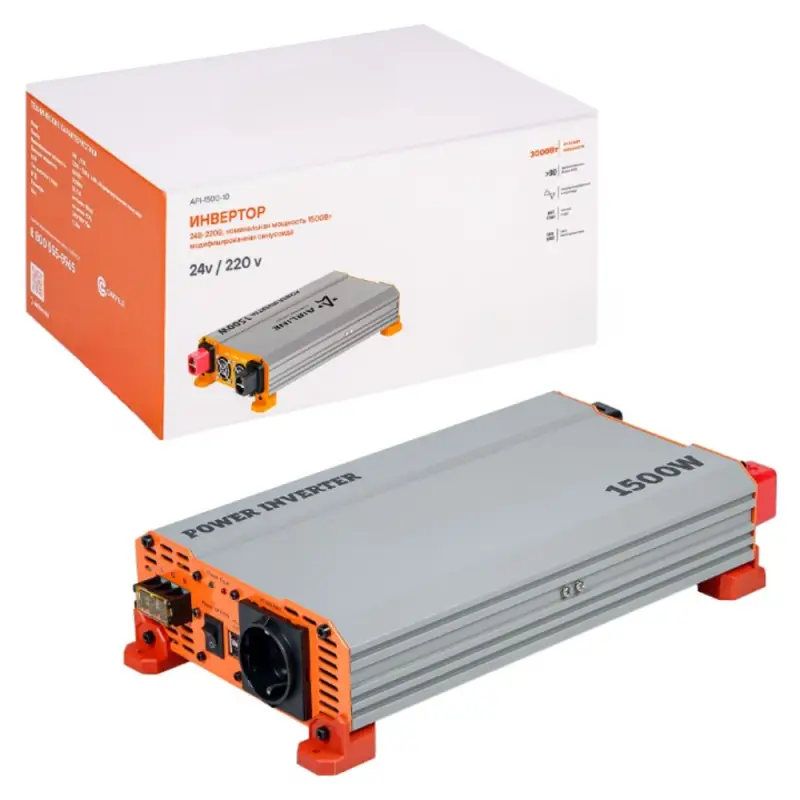 Инвертор автомобильный 24В-220В, 1500 Вт Инвертор автомобильный 24В-220В, 1500 Вт