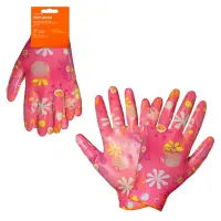 Перчатки полиэфирные с цельным нитрил. покрытием ладони, женские (M) Перчатки полиэфирные с цельным нитрил. покрытием ладони, женские (M)