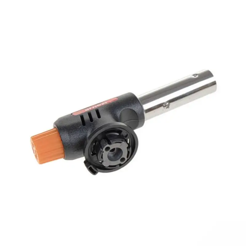 Газовая горелка-насадка с пьезоподжигом на цанговый баллон под углом