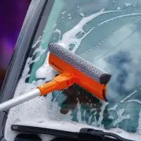 Щетка для мытья стекол с телескопич. ручкой, поролоном и водосгоном