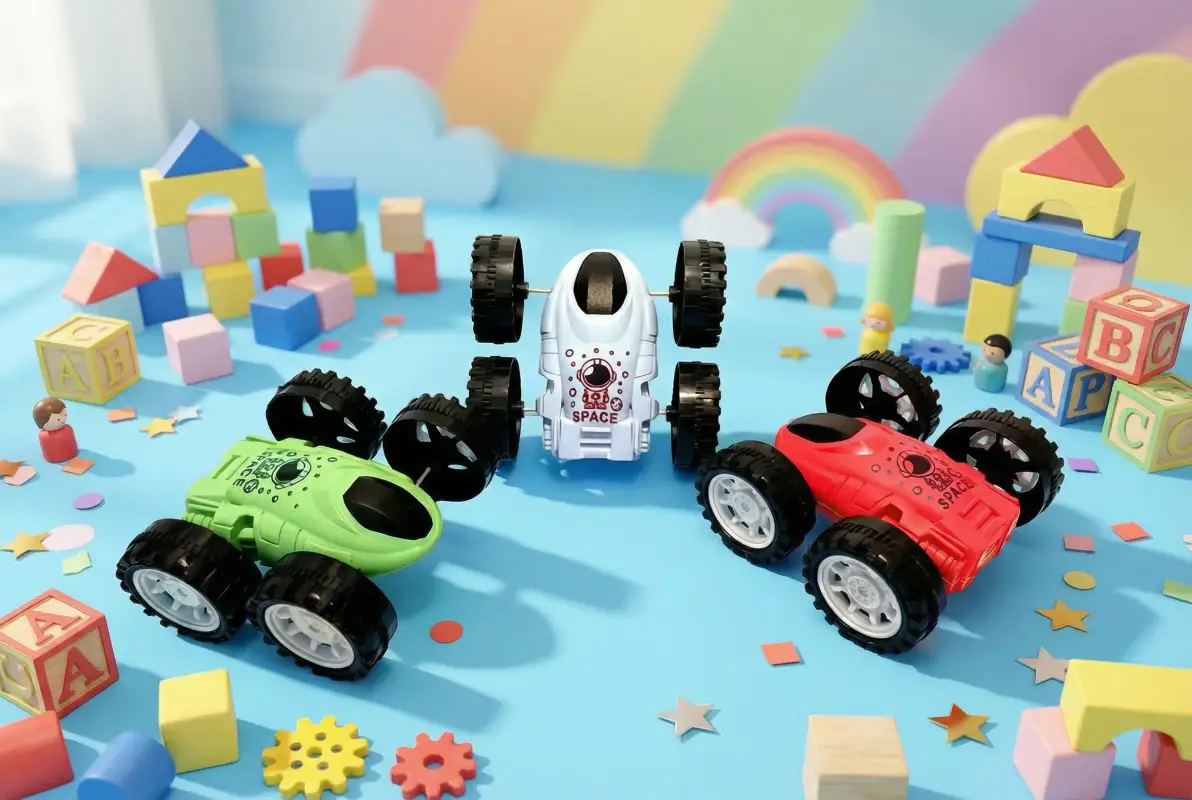 Инерционная машинка-перевертыш цвет в асс.