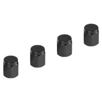 Колпачки на шинный вентиль K-3, черные, металл, 4 шт