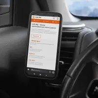 Держатель для телефона автомобильный в дефлектор прищепка с гайкой магнитный овальный регулируемый
