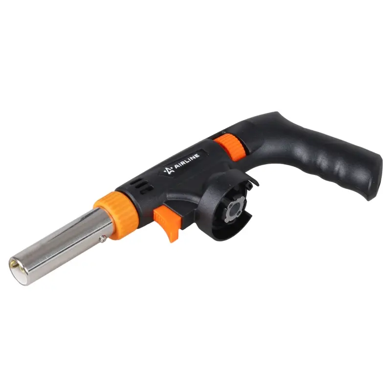 Горелка газовая на цанговый баллон, пьезоподжиг, анти-вспышка