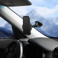 Держатель для телефона автомобильный присоска на лобовое стекло на короткой штанге