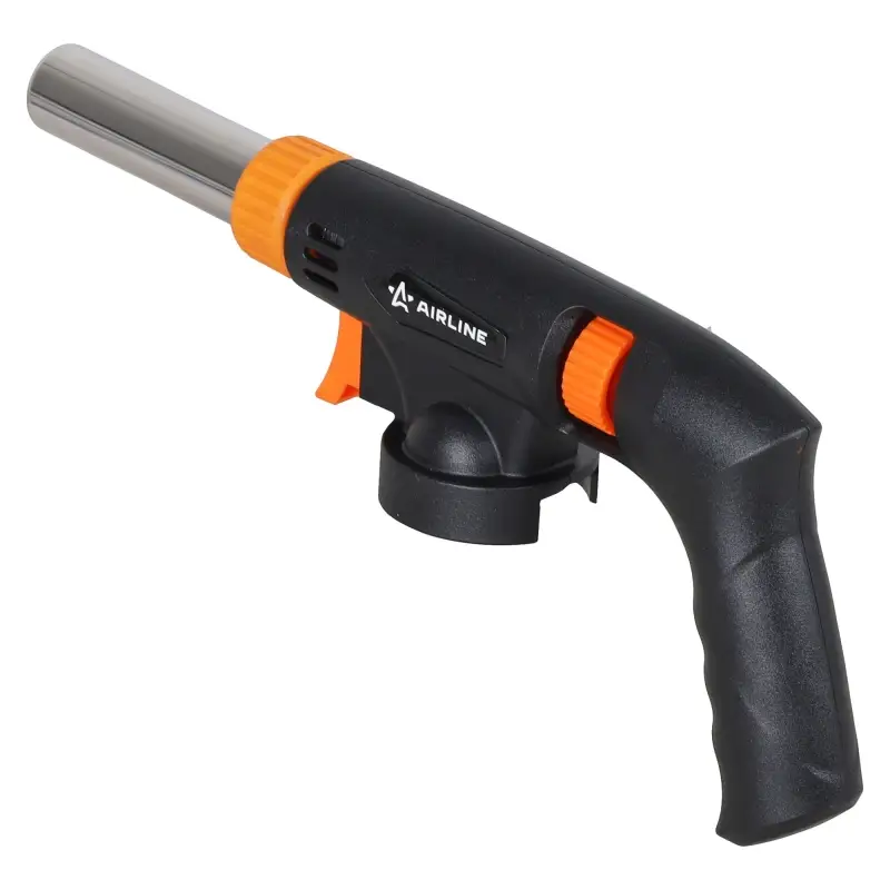 Горелка газовая на цанговый баллон, пьезоподжиг, анти-вспышка